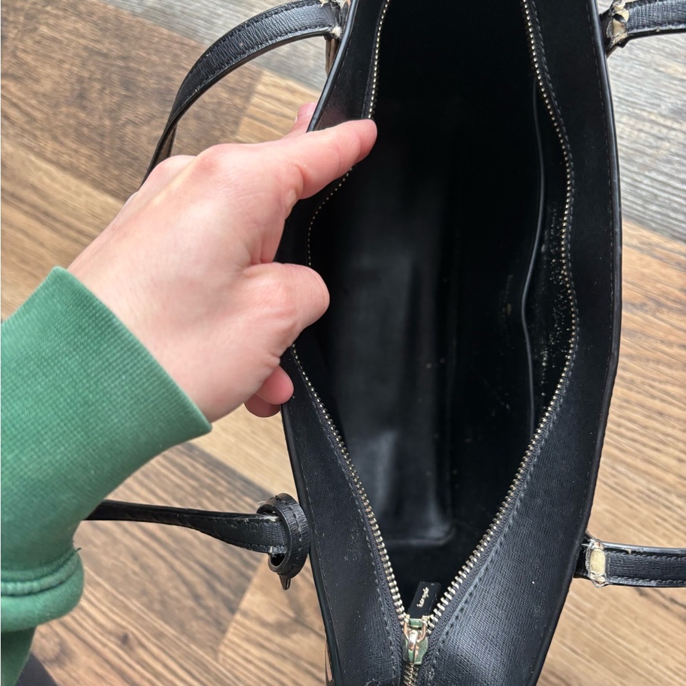 Kate Spade Animal Print Tote with Black Details - Picture 3 of 8